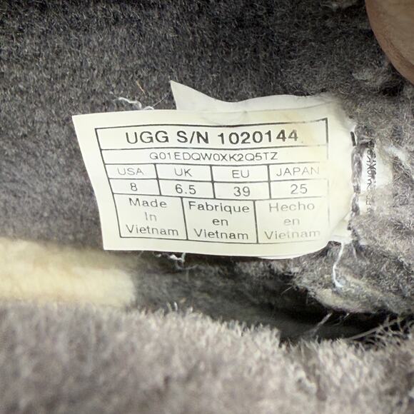 Ugg Naiyah Lace Back Genuine Shearling Boot Gray Suede Womens Size 8 - Picture 6 of 6